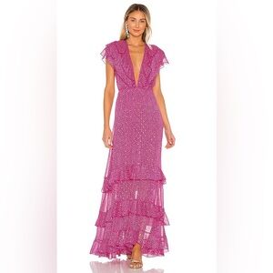 Sabina Musayev Fuchsia Maxi Dress